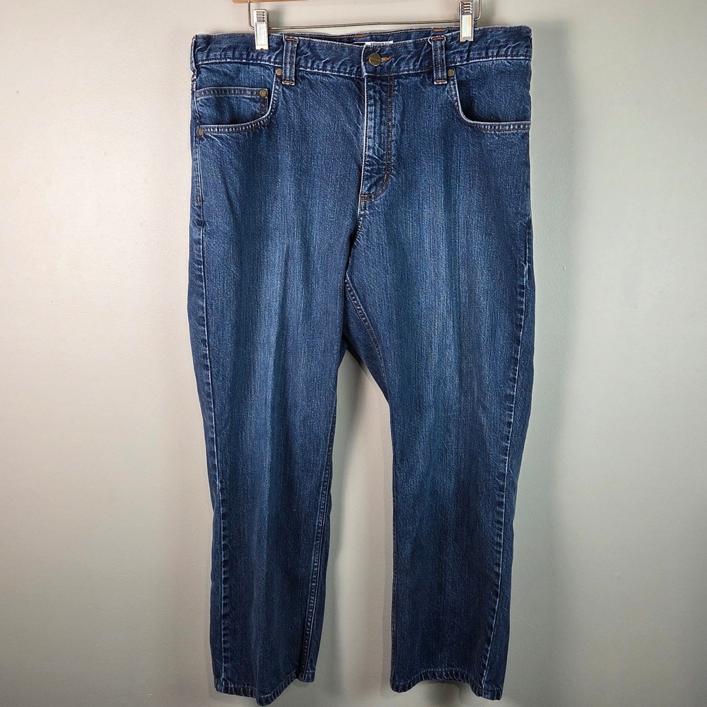 Carhartt Relaxed Fit Jeans Mens 36x30 Blue BD5119-M Workwear Denim